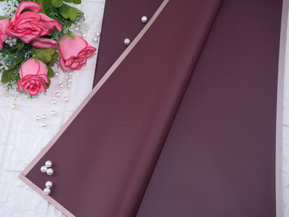 Bouquet sheet Maroon golden lining