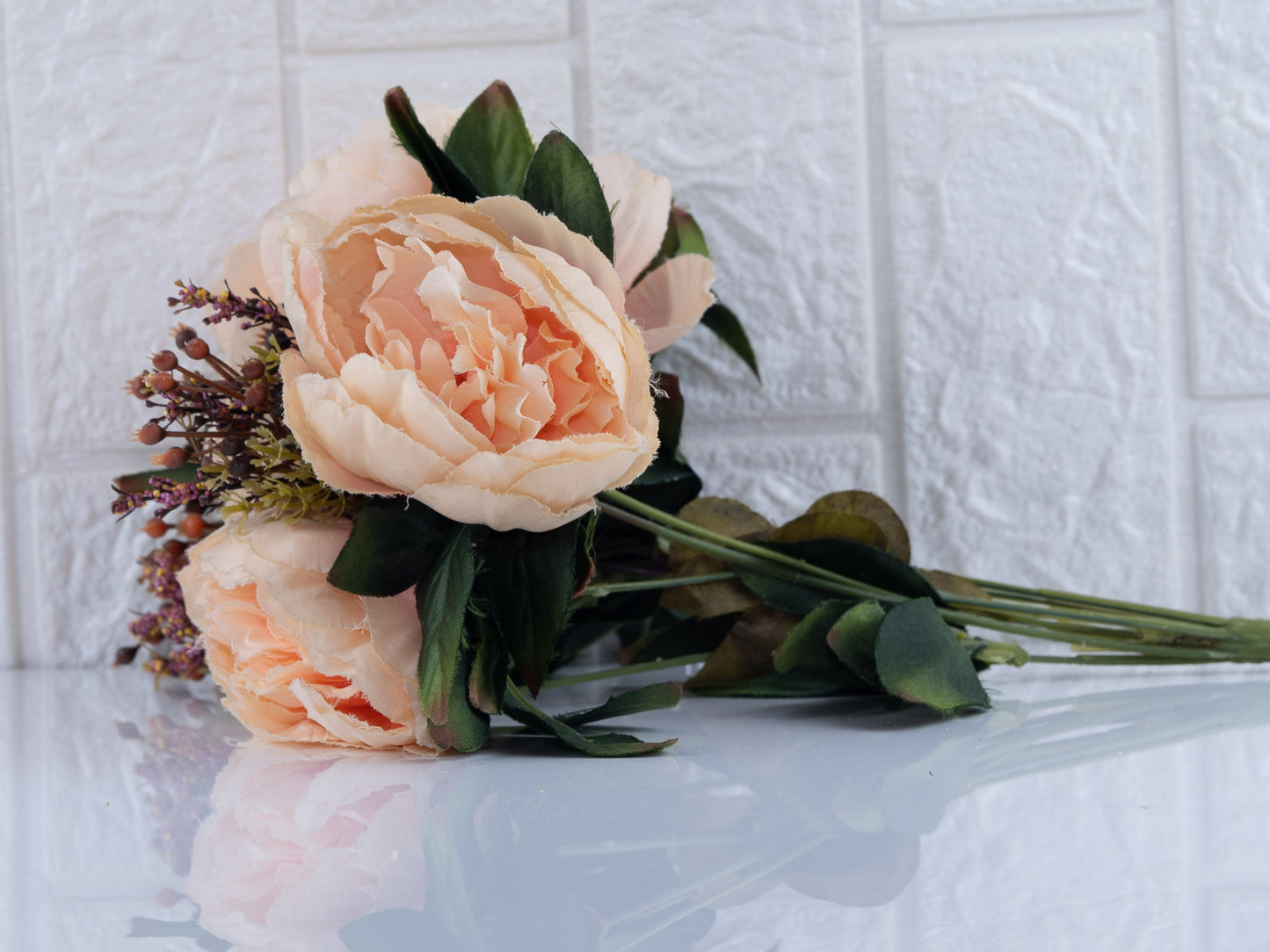 Peach peony bunch