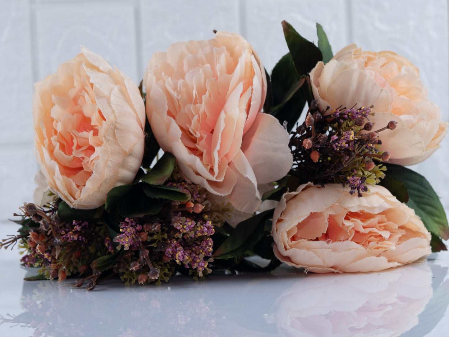 Peach peony bunch