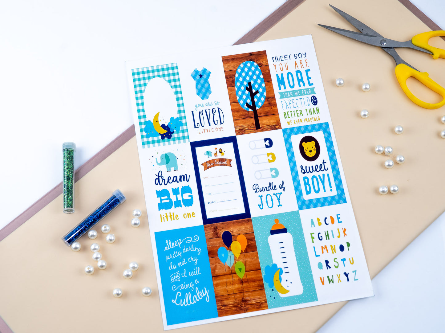 Baby boy tag sheets