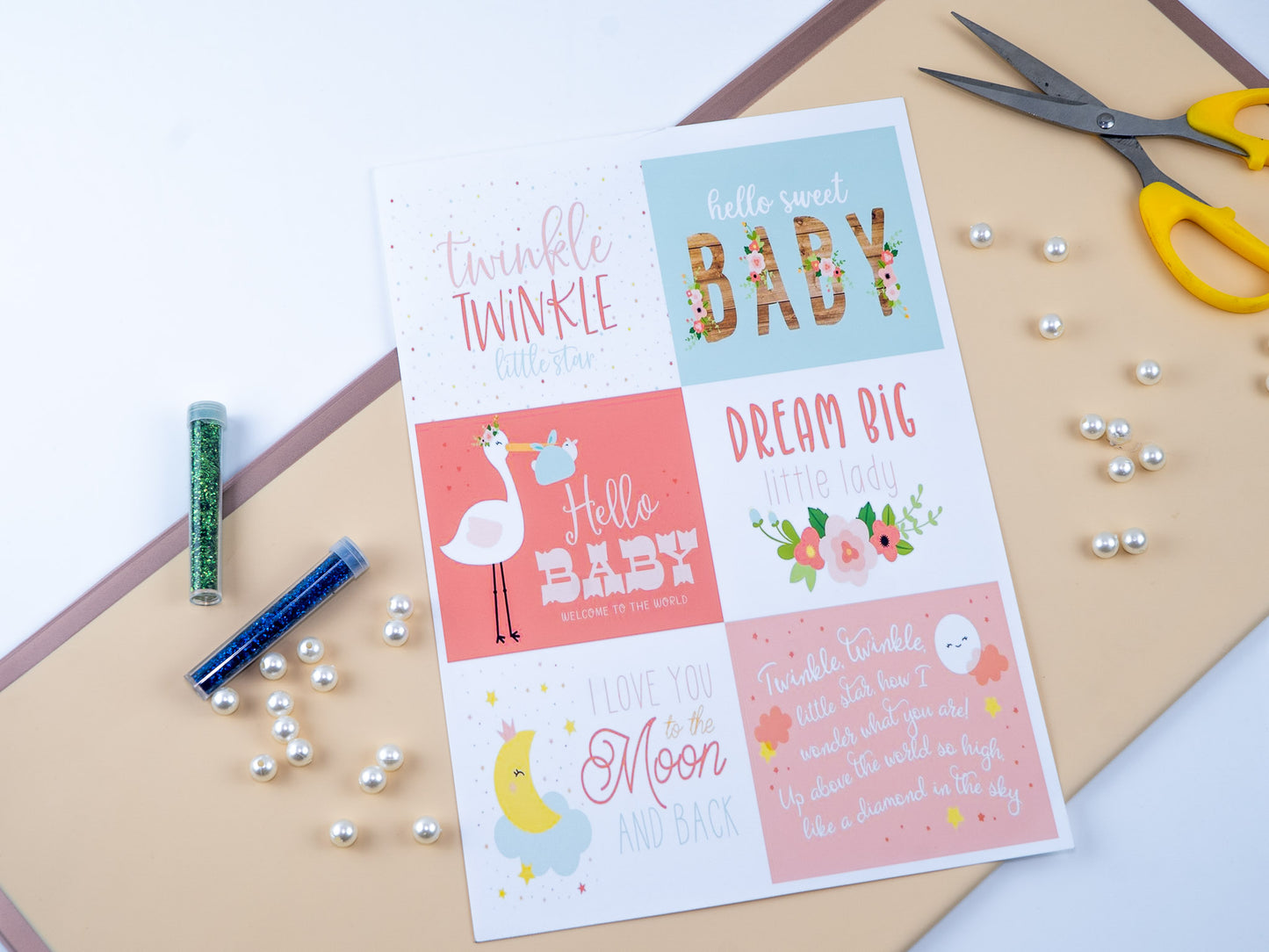 Baby girl tag sheets