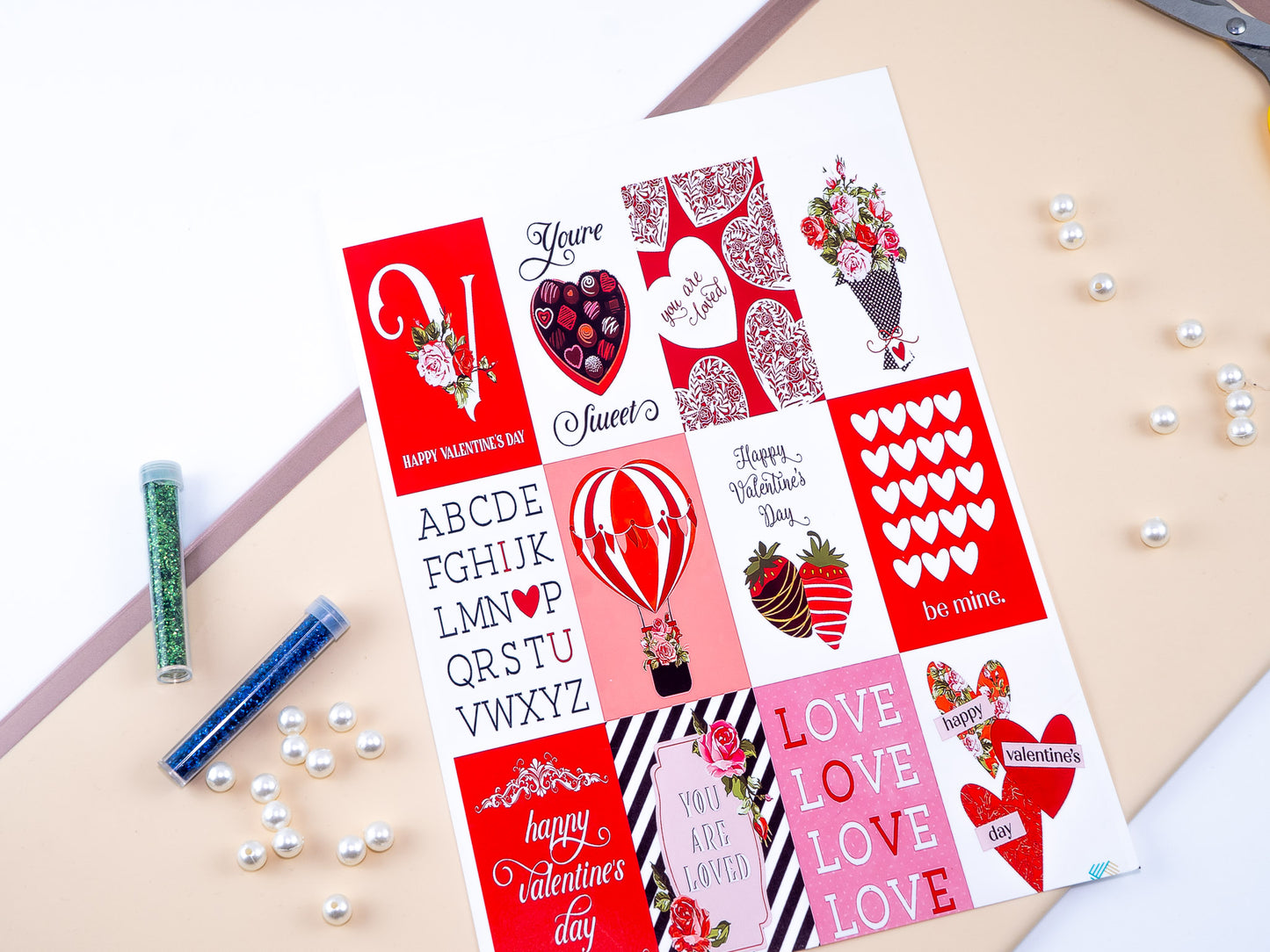 Valentine tag sheets