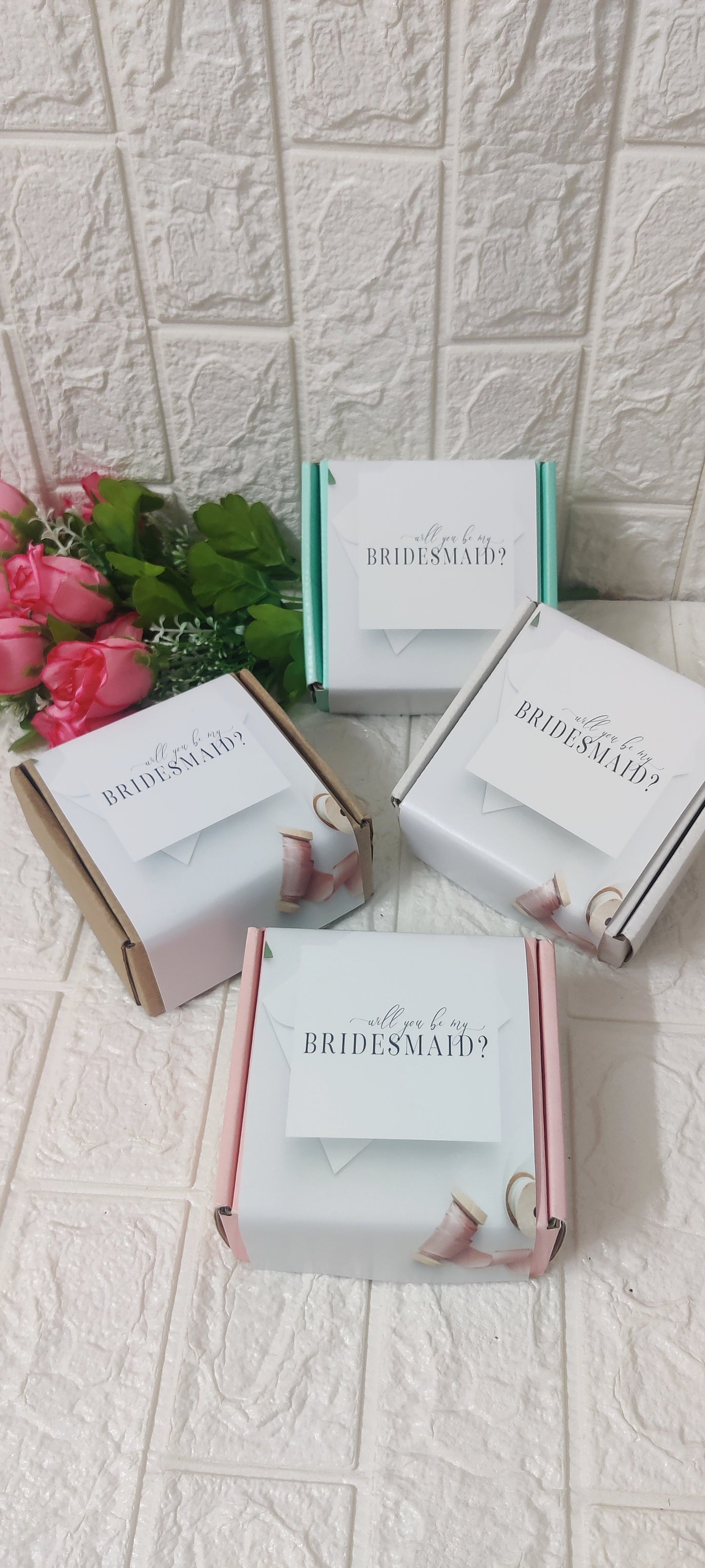 Bridesmaid corrugated boxes (pack of 4)